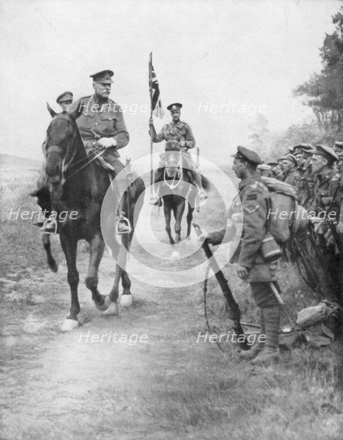 Field Marshal Douglas Haig reviewing Canadian troops, Drocourt-Queant, 31 August 1918, (1926). Artist: Unknown