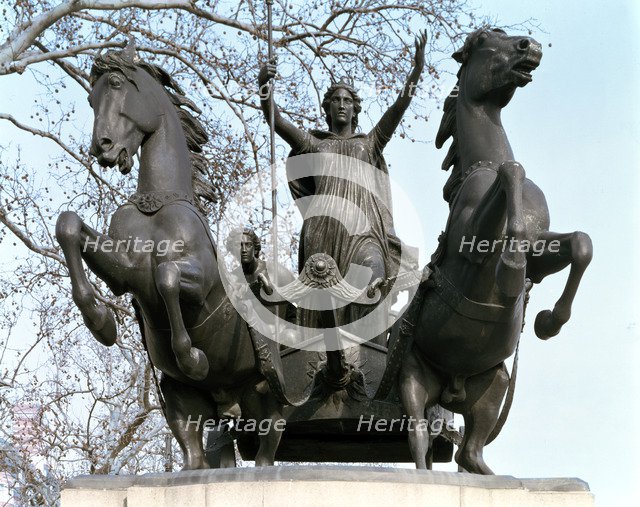 Statue of Boadicea, Thames Embankment, London. Artist: Unknown