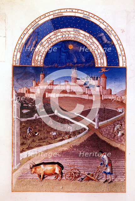 March, 1412-1416. Artist: Paul Limbourg