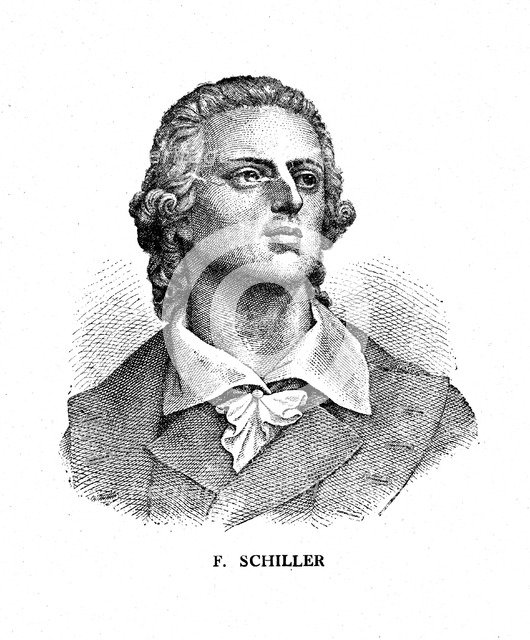 Friedrich Schiller, German poet, philosopher, historian, and dramatist, 19th century. Artist: Unknown