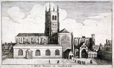 St Mary Overie's Church, Southwark, London, 1647. Artist: Anon