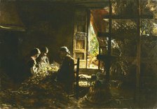 La raccolta dei bozzoli (Collecting the cocoons), 1882-1883. Creator: Segantini, Giovanni (1858-1899).