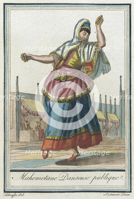Costumes de Différents Pays, 'Mahometane Danseuse Publique', c1797. Creators: Jacques Grasset de Saint-Sauveur, LF Labrousse.