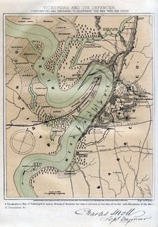 Vicksburg, Mississippi, and its defences, 1862-1867.Artist: W Kemble