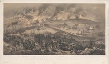 Fire of Sevastopol. Retreat of the Russians on the North Coast, 1855. Creator: Benoist, Philippe (1813-1885).