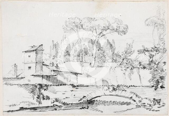 View of the Prato of the Villa Borghese, 1744/1750. Creator: Joseph-Marie Vien the Elder.