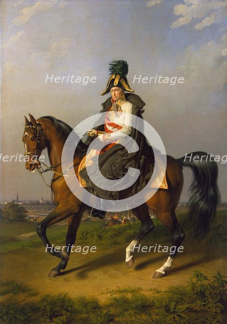 Equestrian Portrait of Holy Roman Emperor Francis II', (1768-1835), 1832. Creator: Krafft, Johann Peter (1780-1856).