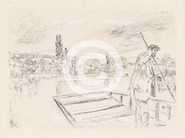 The Punt, 1861 (published 1862). Creator: James Abbott McNeill Whistler.