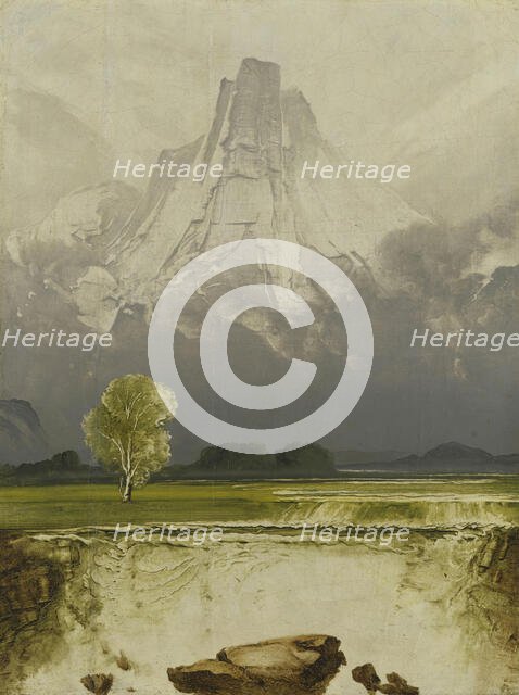 Stetind with birch, 1864. Creator: Peder Balke.