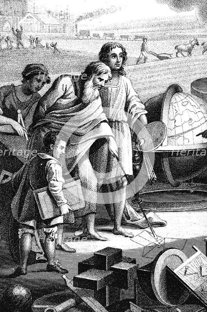 Pythagoras, Ancient Greek mathematician and philosopher, 6th century BC (1833). Artist: Unknown