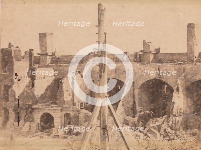 The Evacuation of Fort Sumter, April 1861, April 1861. Creator: J. M. Osborn.