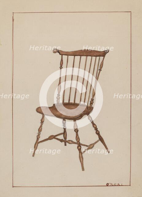 Windsor Chair, 1935/1942. Creator: Florence Neal.