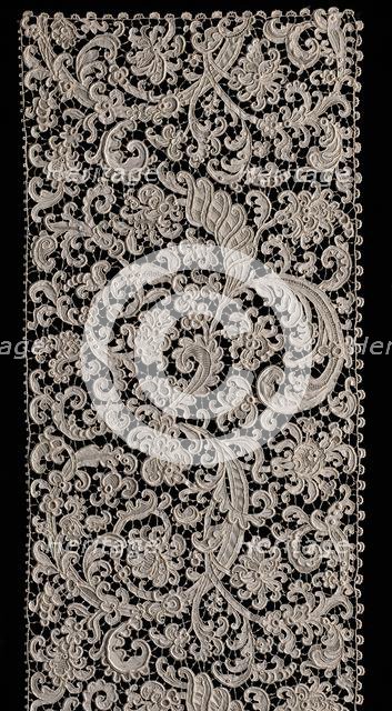 Needlepoint (Venetian Raised Point) Lace Flounce, second half of 17th century. Creator: Unknown.