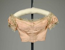 Evening bodice, French, ca. 1865. Creators: Worth and Bobergh, Charles Frederick Worth.