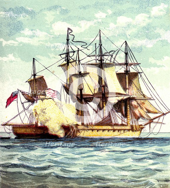 'Chesapeake and Shannon', 1812 (c1850s). Artist: Unknown