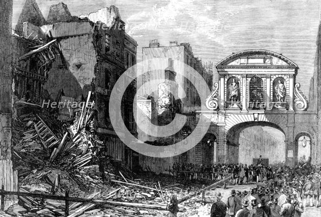 Forlorn condition of Temple-Bar, 1868. Creator: Unknown.