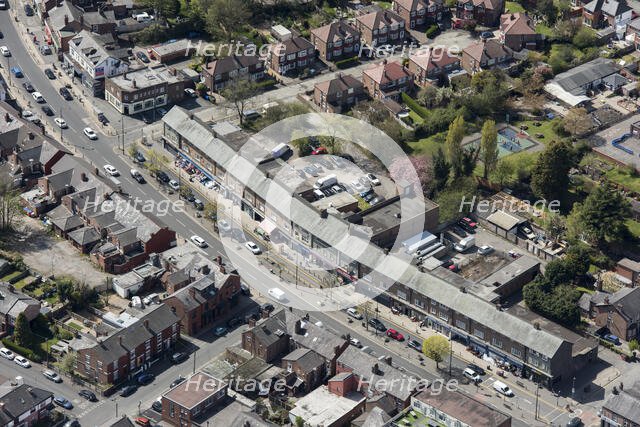 Palatine Road shopping parade, Northenden, Manchester, 2021. Creator: Damian Grady.