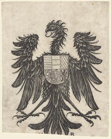 Coat of Arms with a Single Eagle, c. 1505. Creator: Hans Burgkmair, the Elder.