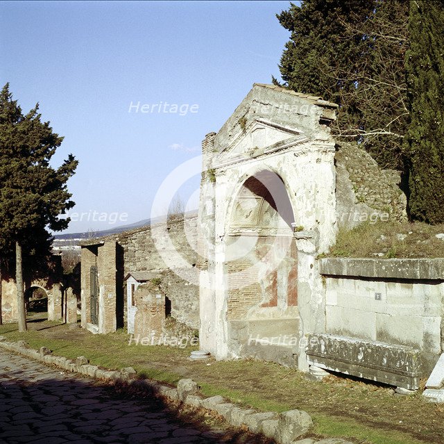 Street of the Tombs on the edge of Pompeii, Italy. Creator: Unknown.