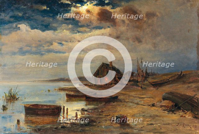 Evening Mood on the Baltic Sea Coast, 1907. Creator: Klever, Juli Julievich (Julius) von, the Elder (1850-1924).
