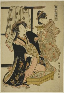 Jurojin, from the series "The Seven Gods of Good Fortune (Adesugata Shichifukujin)", c. 1770/76. Creator: Ishikawa Toyonobu.