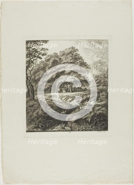 Man Reading a Book, 1764. Creator: Salomon Gessner.