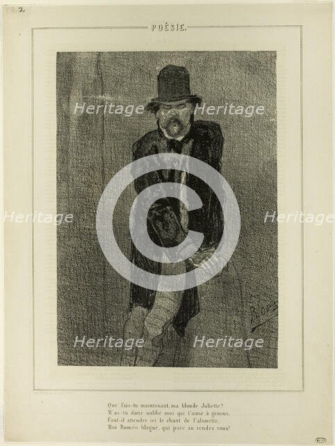 Poetry IV, December 1856. Creator: Félicien Rops.