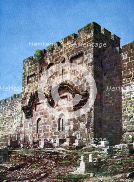 Battlements of Temple Hill, Jerusalem, Israel, 1933-1934. Artist: Unknown