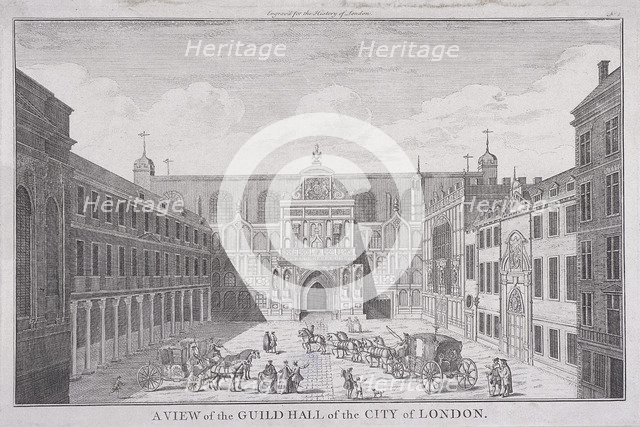 Guildhall, London, 1820. Artist: John Chessell Buckler