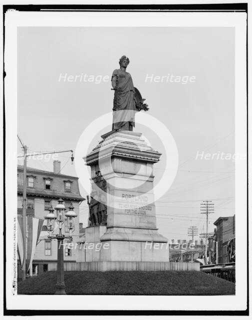 Soldier's monument, Portland, Me., between 1890 and 1900. Creator: Unknown.