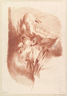 Untitled (Head Of A Man In Turban), mid-18th century to early 19th century. Creator: Francois Gonord.