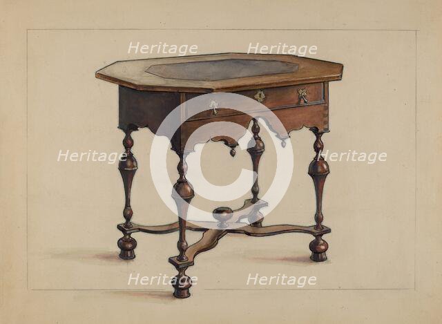 Slate-top Table, 1936. Creator: M. Rosenshield-von-Paulin.