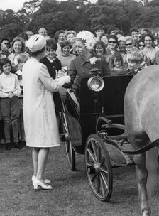 Princess Anne wins a cup in the pony and trap rally at Smith's Lawn, Windsor, June 1969. Artist: Unknown