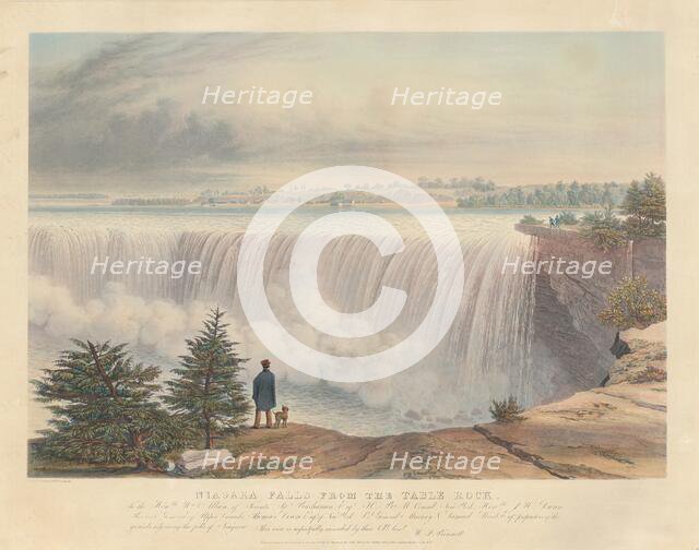 Niagara Falls from the Table Rock, published 1840. Creator: William James Bennett.