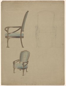 Design for an armchair, c.1900. Creator: Unknown.