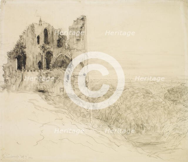 Knaresborough Castle, Yorkshire, 1844. Creator: David Cox the Elder.