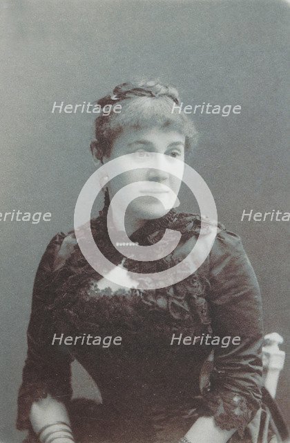 Portrait of the opera singer Anna Alexandrovna Bichurina (1853-1888) , 1886.