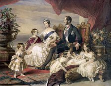 'Queen Victoria and Prince Albert with Five of their Children', 1846. Artist: Unknown