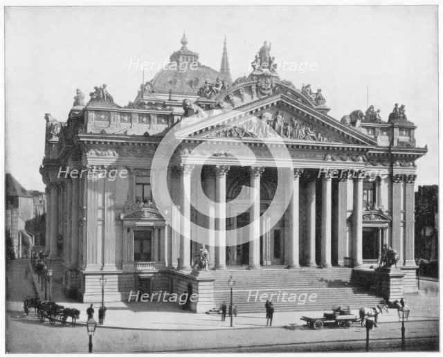 The Bourse, Brussels, late 19th century. Artist: John L Stoddard