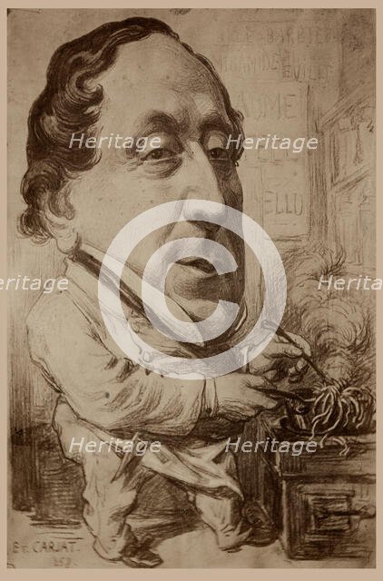 Portrait Caricature of the composer Gioachino Antonio Rossini (1792-1868), c 1850. Creator: Carjat, Étienne (1828-1906).