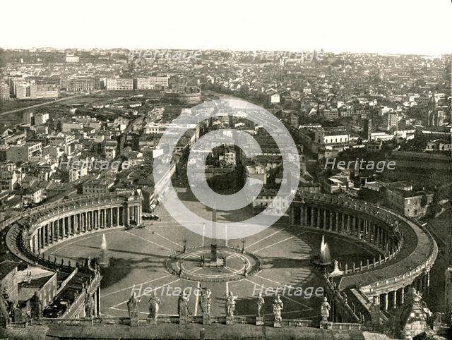 View from the dome of St Peter's, Rome, Italy, 1895.  Creator: W & S Ltd.