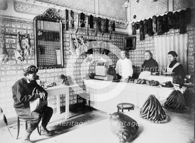 St. Bon Ossko, butcher shop, Herzegovina, between 1895 and 1910. Creator: Unknown.