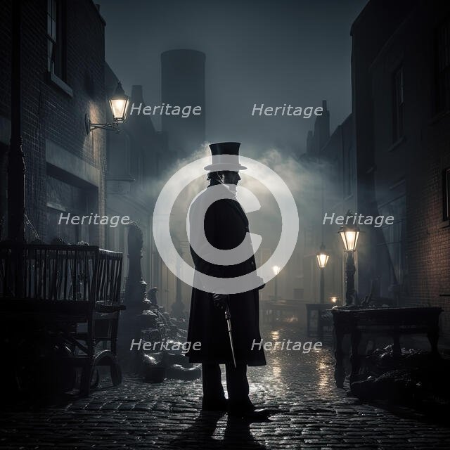 AI IMAGE - Jack the Ripper, 1880s, (2023). Creator: Heritage Images.