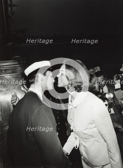 Crown Prince Carl Gustaf of Sweden congratulated by his friends for passing his A levels, 1966. Artist: Unknown