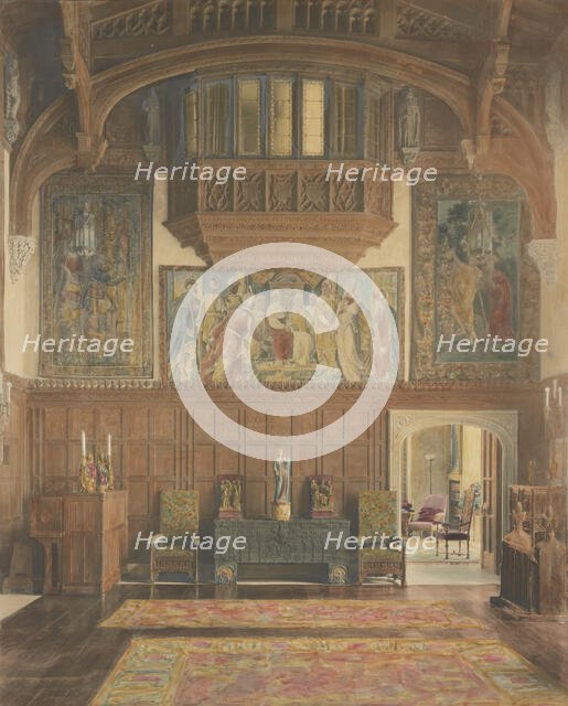 Interior of the home of Arthur Curtiss James, 39 East 69th Street, New York City, c1914 - 1920. Creator: Frances Benjamin Johnston.