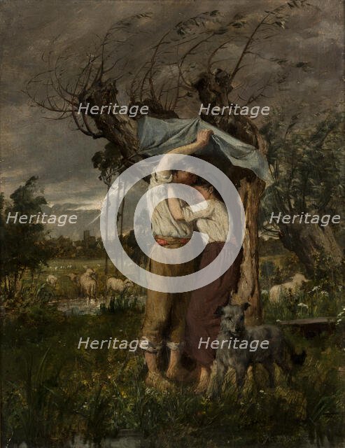 Refuge before a Storm, 1880. Creator: Paul Merwart.