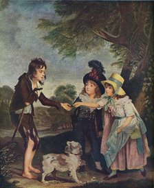 Portrait of Sir Francis Ford’s Children Giving a Coin to a Beggar Boy. Exhibited 1793 (1906). Artist: Charles Wilkinson