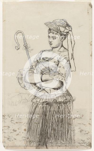 Shepherdess, c. 1878. Creator: Winslow Homer (American, 1836-1910).