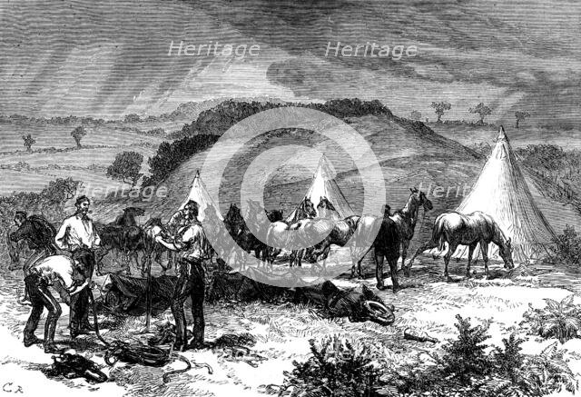 Cannock Chase Manoeuvres: camp of the Royal Engineers, Oak Edge Park, 1873. Creator: Unknown.