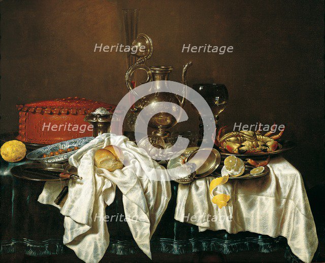 Still life with a Chinese porcelain plate, 1658.